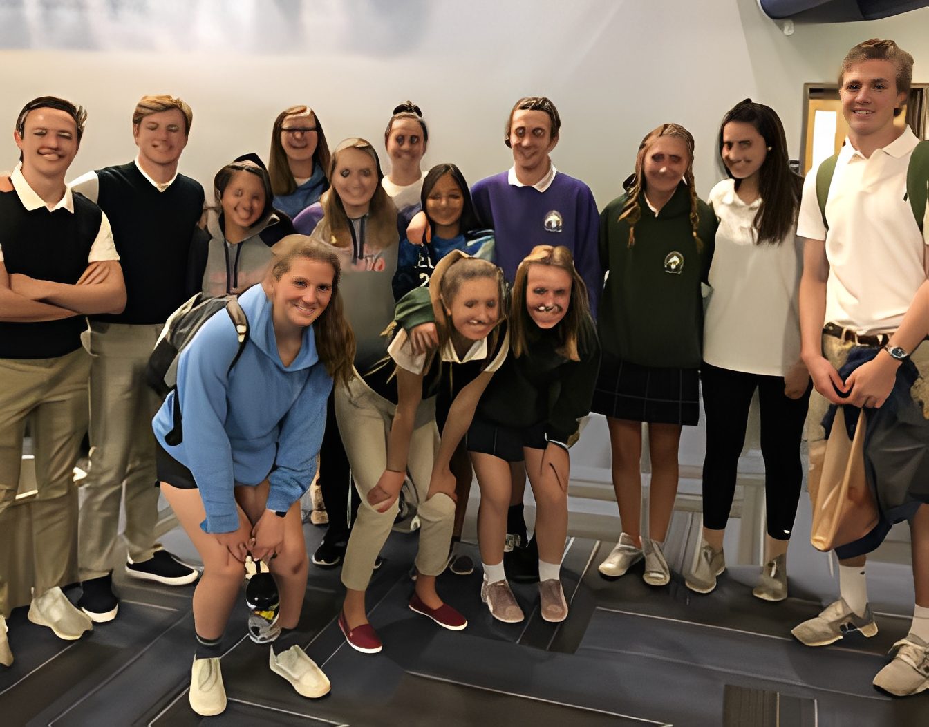 Smiling students in casual attire